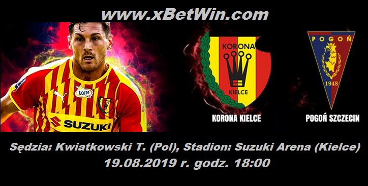 PKO Ekstraklasa: Korona Kielce - Pogoń Szczecin , 19 sierpień godz 18:00